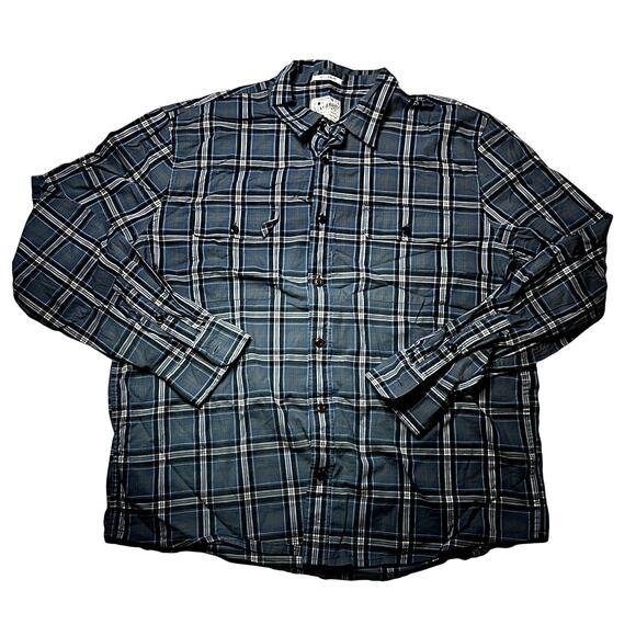 Lucky Brand Men's Blue Plaid Shirt, XL, Untucked Fit - Picture 1 of 7